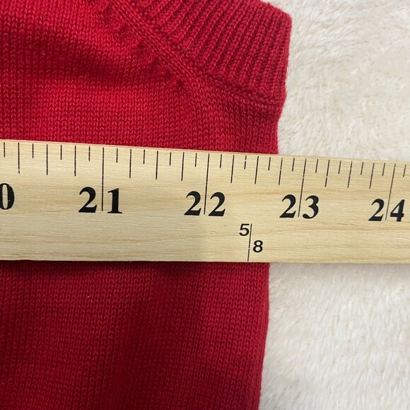 NWT Mens Sz XL Chaps Sweater Vest Red 100% Cotton Light Weight Holiday V-Neck - Picture 6 of 7